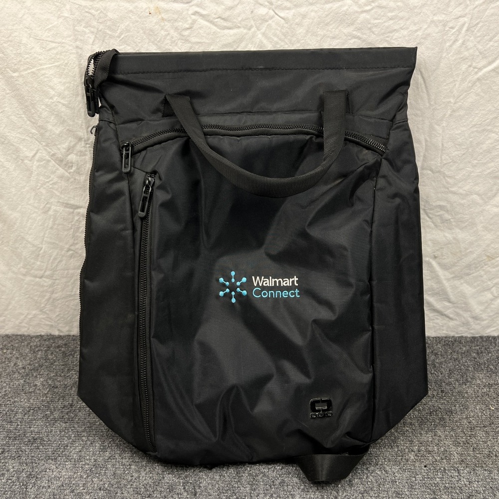 OGIO Walmart Connect‎ Logo Versatile Backpack Zippered Black Handle Padded Bag
